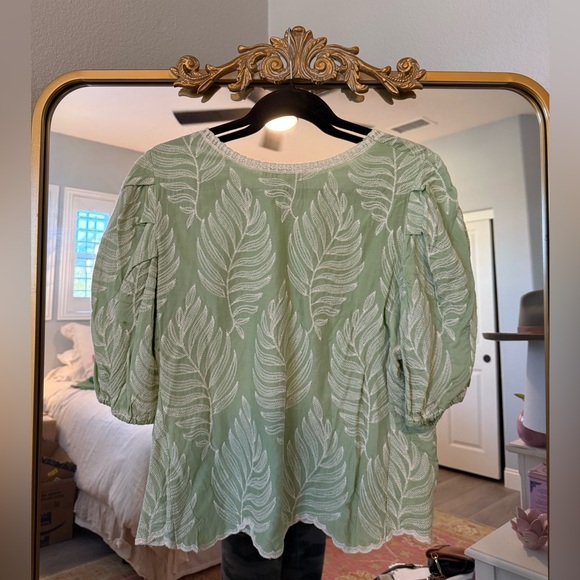 Solitaire Mint Leaf Print Blouse - Picture 2 of 3